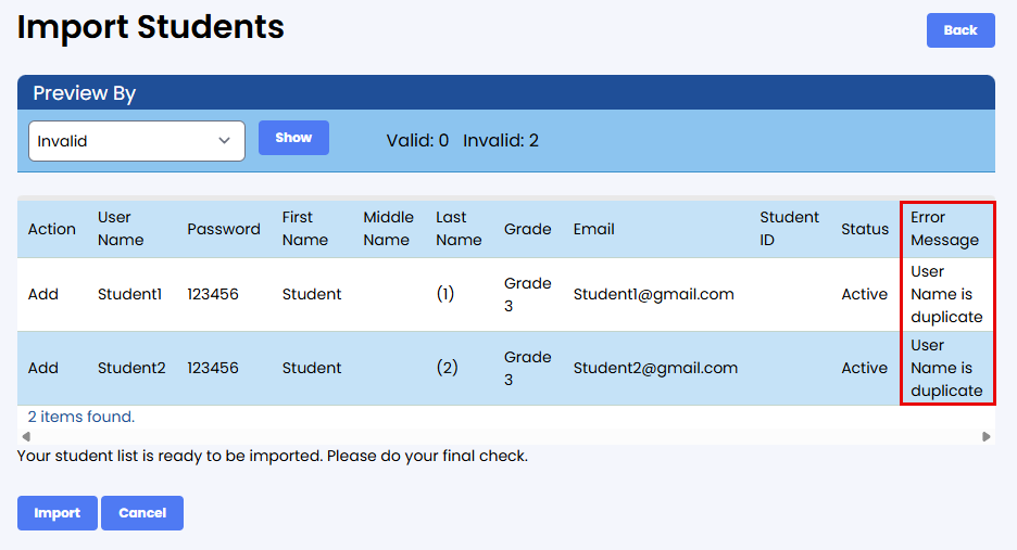 Importing Students into Coach Digital Compass