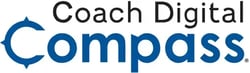 The Coach Digital Compass logo features the words 'Coach Digital Compass' with 'Compass' in bold blue text, and a stylized compass design is integrated into the letter C.