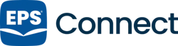 Logo featuring a blue square with 'EPS' above an open book icon, followed by the word 'Connect' in blue.